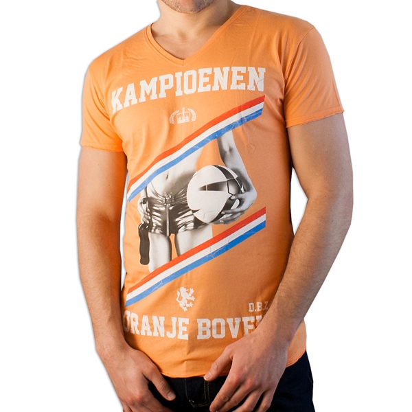 Afbeeldingen van Death by Zero - Kampioenen V-neck T-shirt - Orange