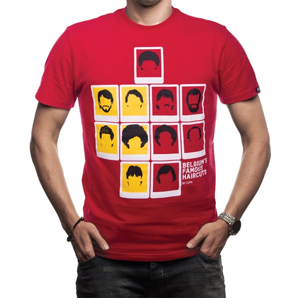 Bild von COPA Football - Belgium's Famous Haircuts T-Shirt - Rot