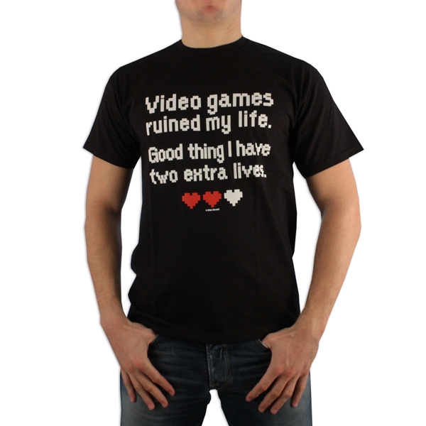 Afbeeldingen van Dressforward - Videogames Ruined My Life T-shirt - Black