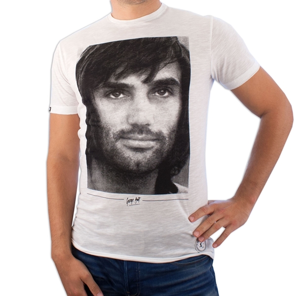 Bild von COPA Football - George Best Portrait T-Shirt - Weiss
