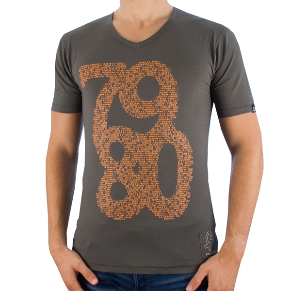 Afbeeldingen van Pouchain - 79-80 V-neck T-shirt - Grijs