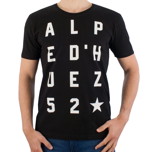 Afbeeldingen van Whitstable - Alpe D'Huez 52 T-Shirt - Zwart